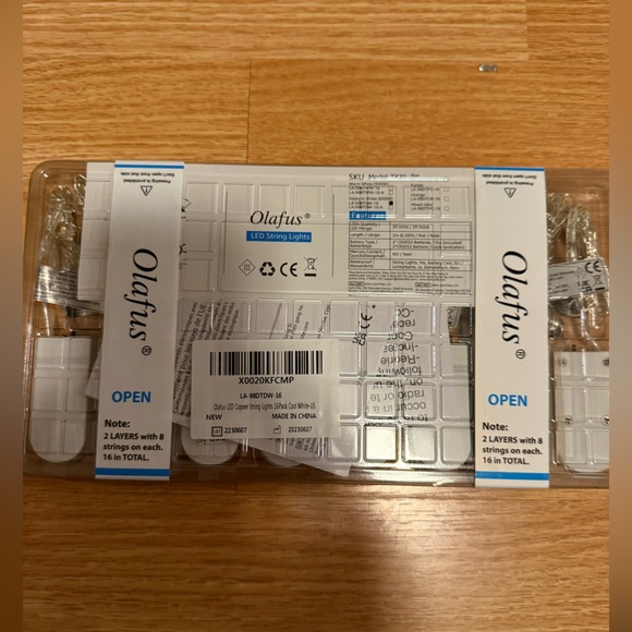 16 cool white string lights, New - Picture 3 of 3